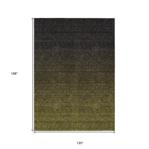 Homeroots 3' Gray And Brown Abstract Washable Area Rug – Durable Indoor Outdoor Design For Any Space 10' X 14' Polyester 588965