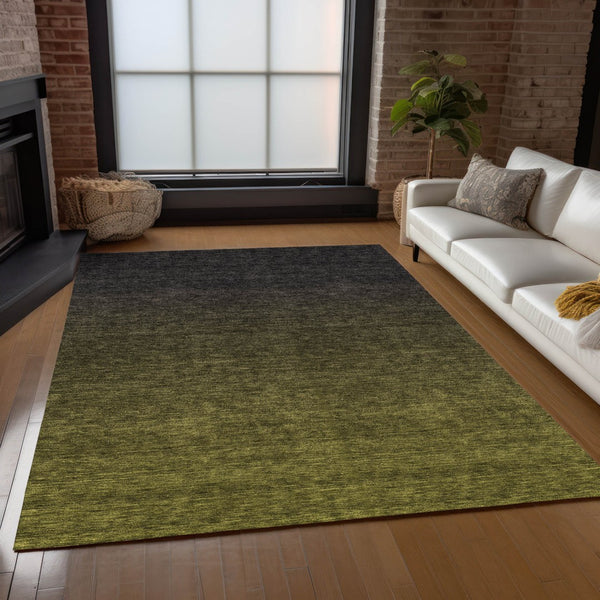 Homeroots 3' Gray And Brown Abstract Washable Area Rug – Durable Indoor Outdoor Design For Any Space 10' X 14' Polyester 588965