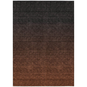 HomeRoots 9' Vibrant Orange and Charcoal Abstract Area Rug – Durable, Washable Design for Indoor & Outdoor Spaces 9' X 12' 588970