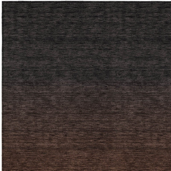 Homeroots 3' Gray And Brown Abstract Washable Area Rug – Durable Indoor Outdoor Design For Any Space 9' X 12' Polyester 588970