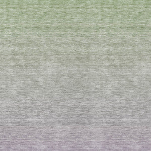 Homeroots 3' Artichoke Green And Lavender Ombre Washable Area Rug For Indoor And Outdoor Stylish Use 9' X 12' Polyester 588976