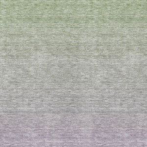 Homeroots 3' Artichoke Green And Lavender Ombre Washable Area Rug For Indoor And Outdoor Stylish Use 10' X 14' Polyester 588977