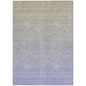 Homeroots 3' Artichoke Green And Lavender Ombre Washable Area Rug For Indoor And Outdoor Stylish Use 3' X 5' Polyester 588978
