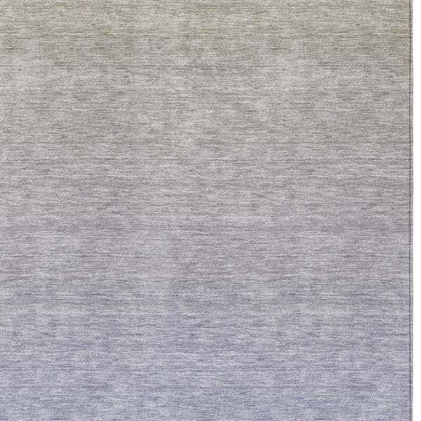 Homeroots 3' Artichoke Green And Lavender Ombre Washable Area Rug For Indoor And Outdoor Stylish Use 5' X 8' Polyester 588979