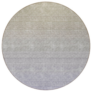 Homeroots 3' Artichoke Green And Lavender Ombre Washable Area Rug For Indoor And Outdoor Stylish Use 8' Round Polyester 588980