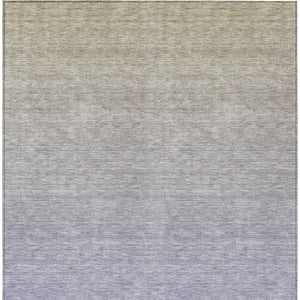 Homeroots 3' Artichoke Green And Lavender Ombre Washable Area Rug For Indoor And Outdoor Stylish Use 8' X 10' Polyester 588981