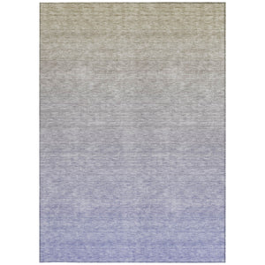 Homeroots 3' Artichoke Green And Lavender Ombre Washable Area Rug For Indoor And Outdoor Stylish Use 10' X 14' Polyester 588983