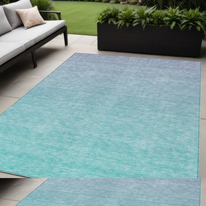 Homeroots 3' Artichoke Green And Lavender Ombre Washable Area Rug For Indoor And Outdoor Stylish Use 5' X 8' Polyester 588985