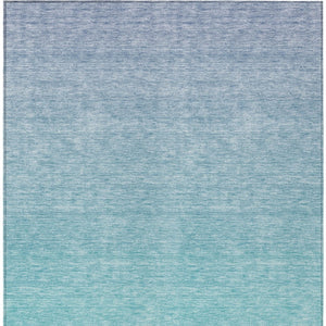 Homeroots 3' Artichoke Green And Lavender Ombre Washable Area Rug For Indoor And Outdoor Stylish Use 8' X 10' Polyester 588987