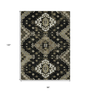 Homeroots 3' Artichoke Green And Lavender Ombre Washable Area Rug For Indoor And Outdoor Stylish Use 8' X 10' Polyester 588993