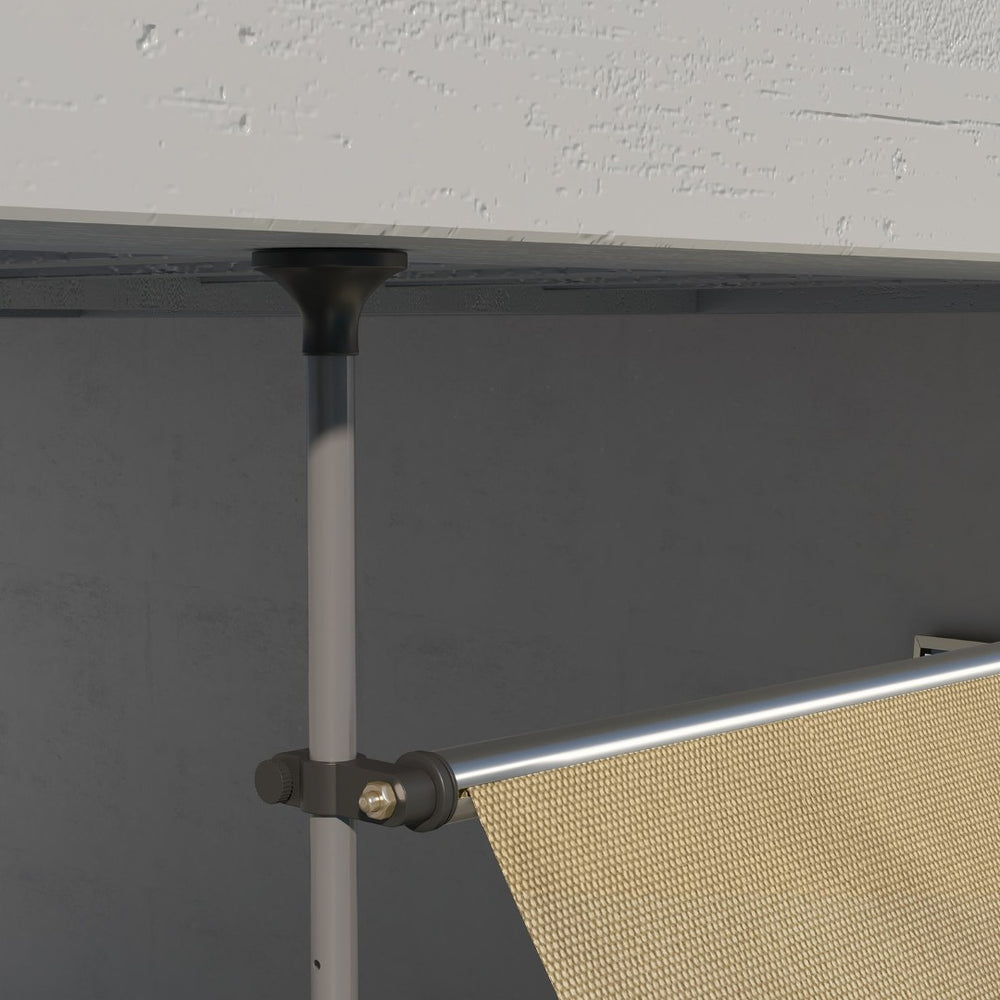 English Elm Outsunny Manual Retractable Awning, 118" Freestanding Uv-Resistant Shade For Patio, Deck & Window W2225P200706-GIGA