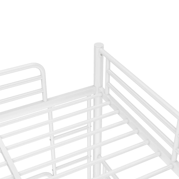 English Elm Twin Xl Solid Pine Loft Bed with Built-in Led Lighting and Storage Shelves Light White W1580S00587