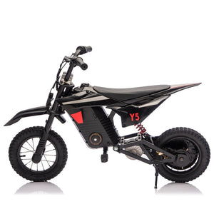 English Elm 24v 250w Kids Off-road Electric Motorcycle with Led Lights Bluetooth and Rear Suspension W1578P203984