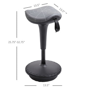 English Elm Vinsetto Active Wobble Stool With 360° Swivel & Adjustable Height For Ergonomic Sitting, Grey W2225P217510-GIGA