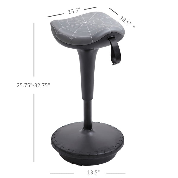 English Elm Vinsetto Active Wobble Stool With 360° Swivel & Adjustable Height For Ergonomic Sitting, Grey W2225P217510-GIGA
