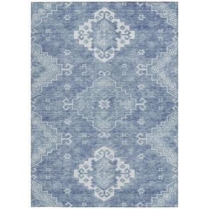 Homeroots 3'' Artichoke Green Medallion Washable Indoor Outdoor Area Rug - Stylish, Durable, And Versatile 5' X 8' Polyester 589033