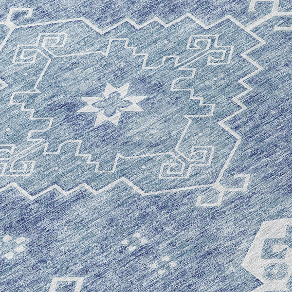 Homeroots 3'' Artichoke Green Medallion Washable Indoor Outdoor Area Rug - Stylish, Durable, And Versatile 8' Round Polyester 589034