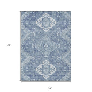 Homeroots 3'' Artichoke Green Medallion Washable Indoor Outdoor Area Rug - Stylish, Durable, And Versatile 10' X 14' Polyester 589037