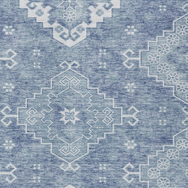 Homeroots 3'' Artichoke Green Medallion Washable Indoor Outdoor Area Rug - Stylish, Durable, And Versatile 10' X 14' Polyester 589037