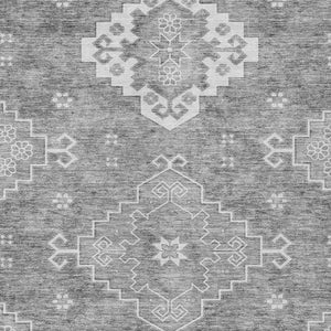 Homeroots 3'' Artichoke Green Medallion Washable Indoor Outdoor Area Rug - Stylish, Durable, And Versatile 5' X 8' Polyester 589039