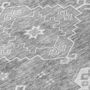 Homeroots 3'' Artichoke Green Medallion Washable Indoor Outdoor Area Rug - Stylish, Durable, And Versatile 8' Round Polyester 589040