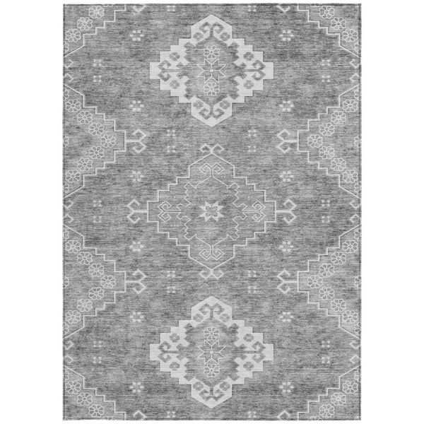 Homeroots 3'' Artichoke Green Medallion Washable Indoor Outdoor Area Rug - Stylish, Durable, And Versatile 9' X 12' Polyester 589042