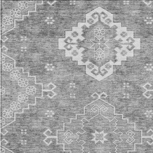 Homeroots 3'' Artichoke Green Medallion Washable Indoor Outdoor Area Rug - Stylish, Durable, And Versatile 9' X 12' Polyester 589042