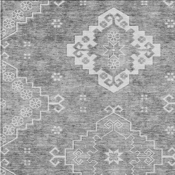 Homeroots 3'' Artichoke Green Medallion Washable Indoor Outdoor Area Rug - Stylish, Durable, And Versatile 9' X 12' Polyester 589042