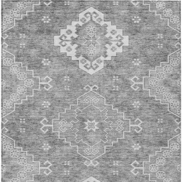Homeroots 3'' Artichoke Green Medallion Washable Indoor Outdoor Area Rug - Stylish, Durable, And Versatile 10' X 14' Polyester 589043