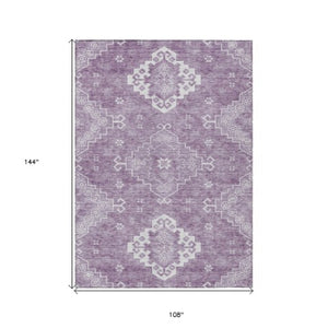 Homeroots 3'' Artichoke Green Medallion Washable Indoor Outdoor Area Rug - Stylish, Durable, And Versatile 9' X 12' Polyester 589048