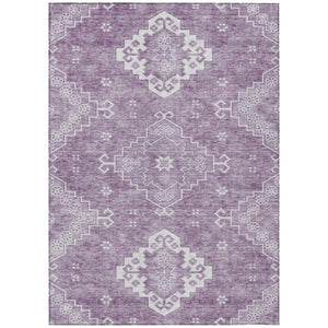HomeRoots 9' Elegant Lavender Plum Medallion Indoor/Outdoor Area Rug – Durable, Washable, Stylish Design 9' X 12' 589048