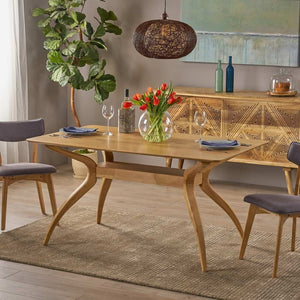 English Elm 58905.00topoak_58905.00legoak Rubberwood Dining Table Mid-century Spider Leg Seats Four 58905.00TOPOAK_58905.00LEGOAK