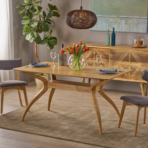 English Elm 58905.00topoak_58905.00legoak Rubberwood Dining Table Mid-century Spider Leg Seats Four 58905.00TOPOAK_58905.00LEGOAK