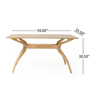 English Elm 58905.00topoak_58905.00legoak Rubberwood Dining Table Mid-century Spider Leg Seats Four 58905.00TOPOAK_58905.00LEGOAK