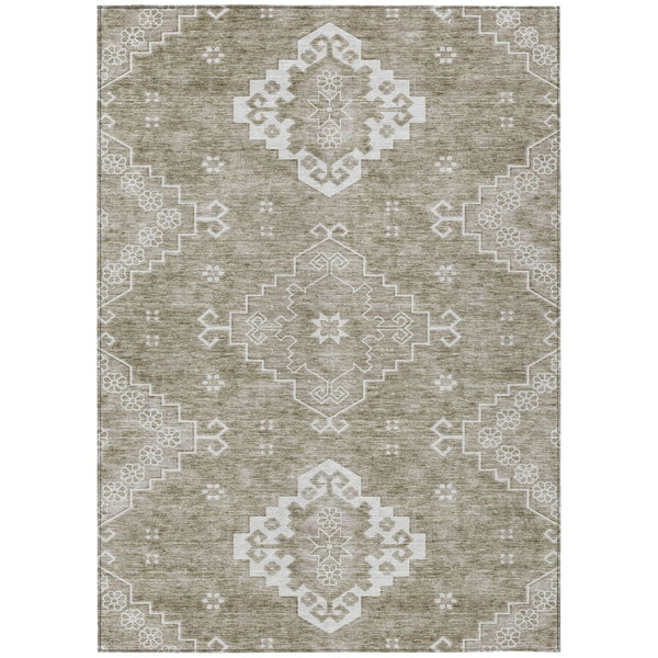 HomeRoots 5' Stylish Medallion Indoor Outdoor Area Rug - Durable, Washable, and Perfect for All Spaces 8' X 10' 589053