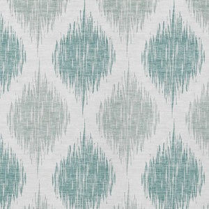 Homeroots 3' Stylish Artichoke Green Ivory Gray Ikat Washable Area Rug For Indoor Outdoor Spaces, Durable Design 5' X 8' Polyester 589069