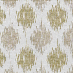 Homeroots 3' Stylish Artichoke Green Ivory Gray Ikat Washable Area Rug For Indoor Outdoor Spaces, Durable Design 8' X 10' Polyester 589101