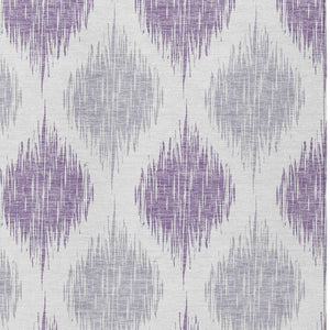 Homeroots 3' Stylish Artichoke Green Ivory Gray Ikat Washable Area Rug For Indoor Outdoor Spaces, Durable Design 9' X 12' Polyester 589114