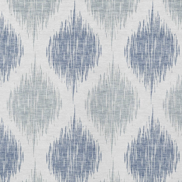Homeroots 3' Stylish Artichoke Green Ivory Gray Ikat Washable Area Rug For Indoor Outdoor Spaces, Durable Design 8' X 10' Polyester 589125
