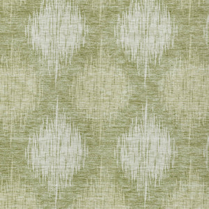 Homeroots 3' Stylish Ikat Washable Area Rug In Artichoke Green & Fern Green For Indoor/Outdoor Spaces 3' X 5' Polyester 589134