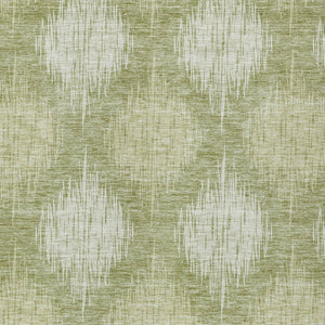 Homeroots 3' Stylish Ikat Washable Area Rug In Artichoke Green & Fern Green For Indoor/Outdoor Spaces 9' X 12' Polyester 589138