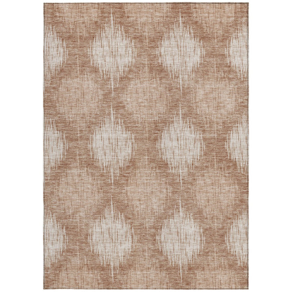 Homeroots 3' Stylish Ikat Washable Area Rug In Artichoke Green & Fern Green For Indoor/Outdoor Spaces 3' X 5' Polyester 589140