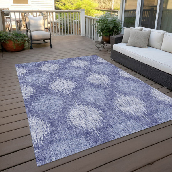 Homeroots 3' Stylish Ikat Washable Area Rug In Artichoke Green & Fern Green For Indoor/Outdoor Spaces 9' X 12' Polyester 589150