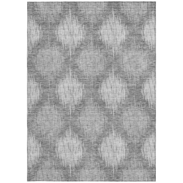 Homeroots 3' Stylish Ikat Washable Area Rug In Artichoke Green & Fern Green For Indoor/Outdoor Spaces 8' X 10' Polyester 589155