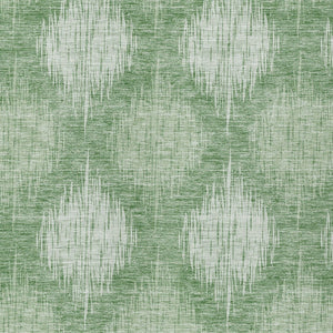 Homeroots 3' Stylish Ikat Washable Area Rug In Artichoke Green & Fern Green For Indoor/Outdoor Spaces 5' X 8' Polyester 589159