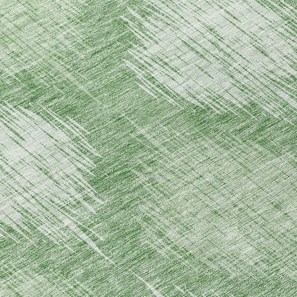 Homeroots 3' Stylish Ikat Washable Area Rug In Artichoke Green & Fern Green For Indoor/Outdoor Spaces 8' Round Polyester 589160