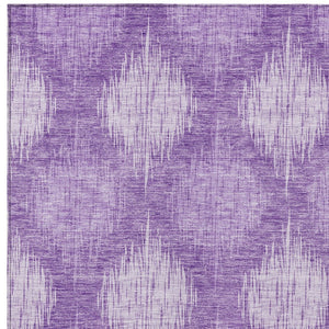 Homeroots 3' Stylish Ikat Washable Area Rug In Artichoke Green & Fern Green For Indoor/Outdoor Spaces 9' X 12' Polyester 589168