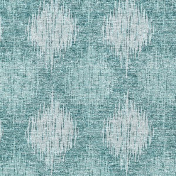 Homeroots 3' Stylish Ikat Washable Area Rug In Artichoke Green & Fern Green For Indoor/Outdoor Spaces 3' X 5' Polyester 589170