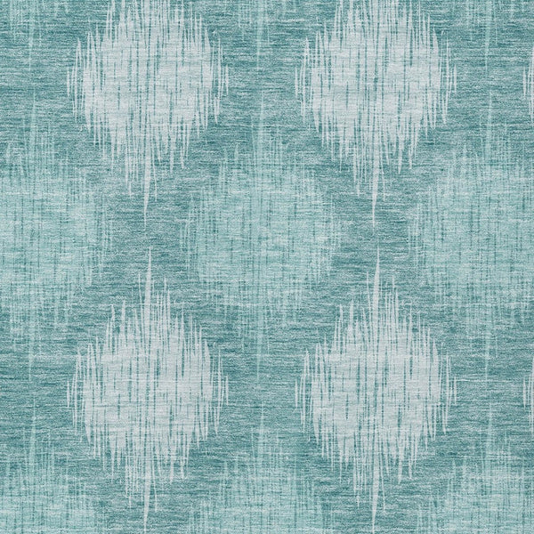 Homeroots 3' Stylish Ikat Washable Area Rug In Artichoke Green & Fern Green For Indoor/Outdoor Spaces 5' X 8' Polyester 589171