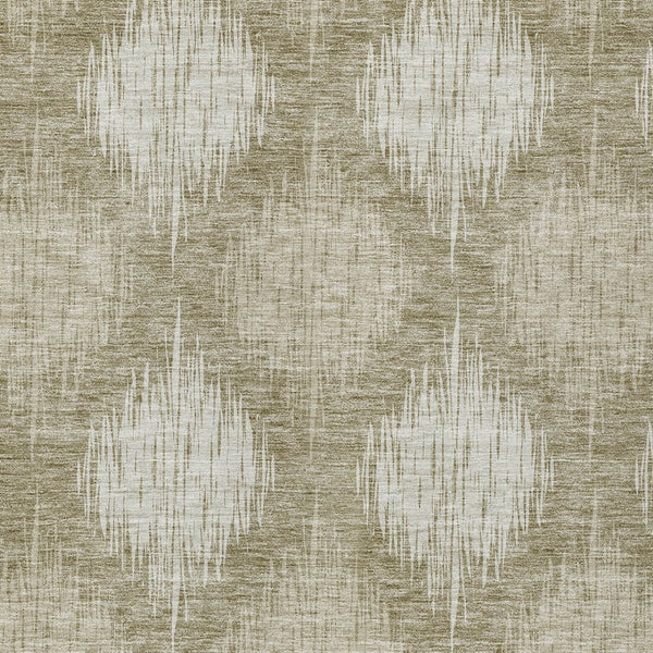 Homeroots 3' Stylish Ikat Washable Area Rug In Artichoke Green & Fern Green For Indoor/Outdoor Spaces 10' X 14' Polyester 589181